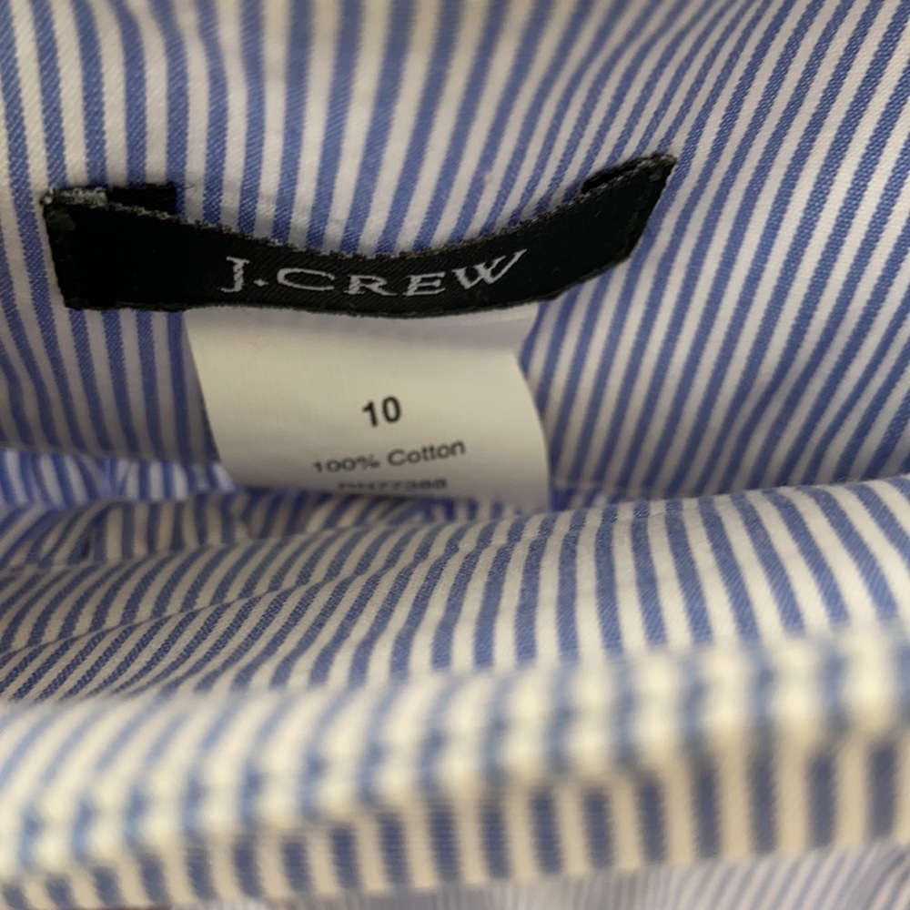 J.CREW STRIPED EMBROIDERED MIDI SKIRT size10 - Picture 3 of 4